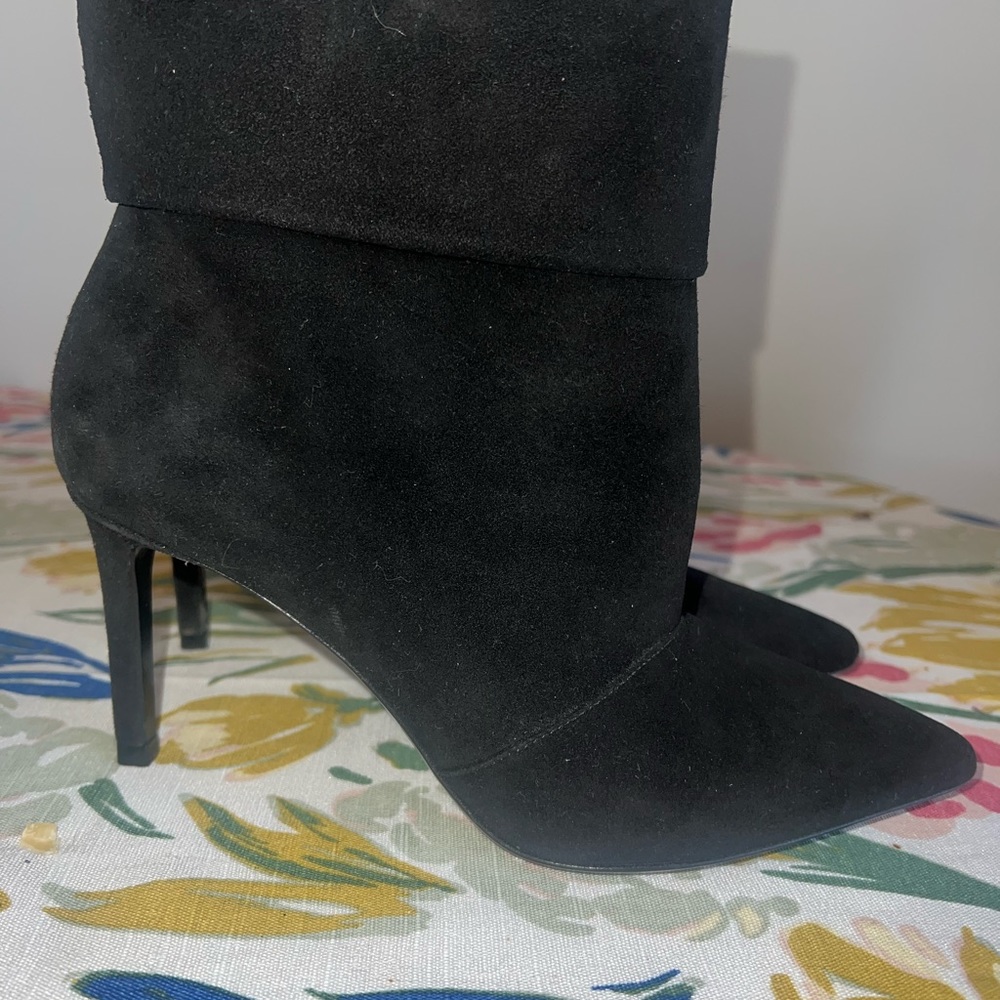 SAINT LAURENT PARIS Suede black booties - Picture 11 of 15
